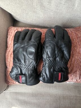 Men's Black Leather Winter Gloves - Insulated Comfort